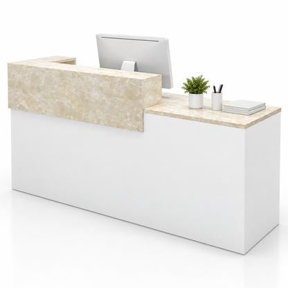 JDT-6013 Beige Marble-Look + White Left Type
