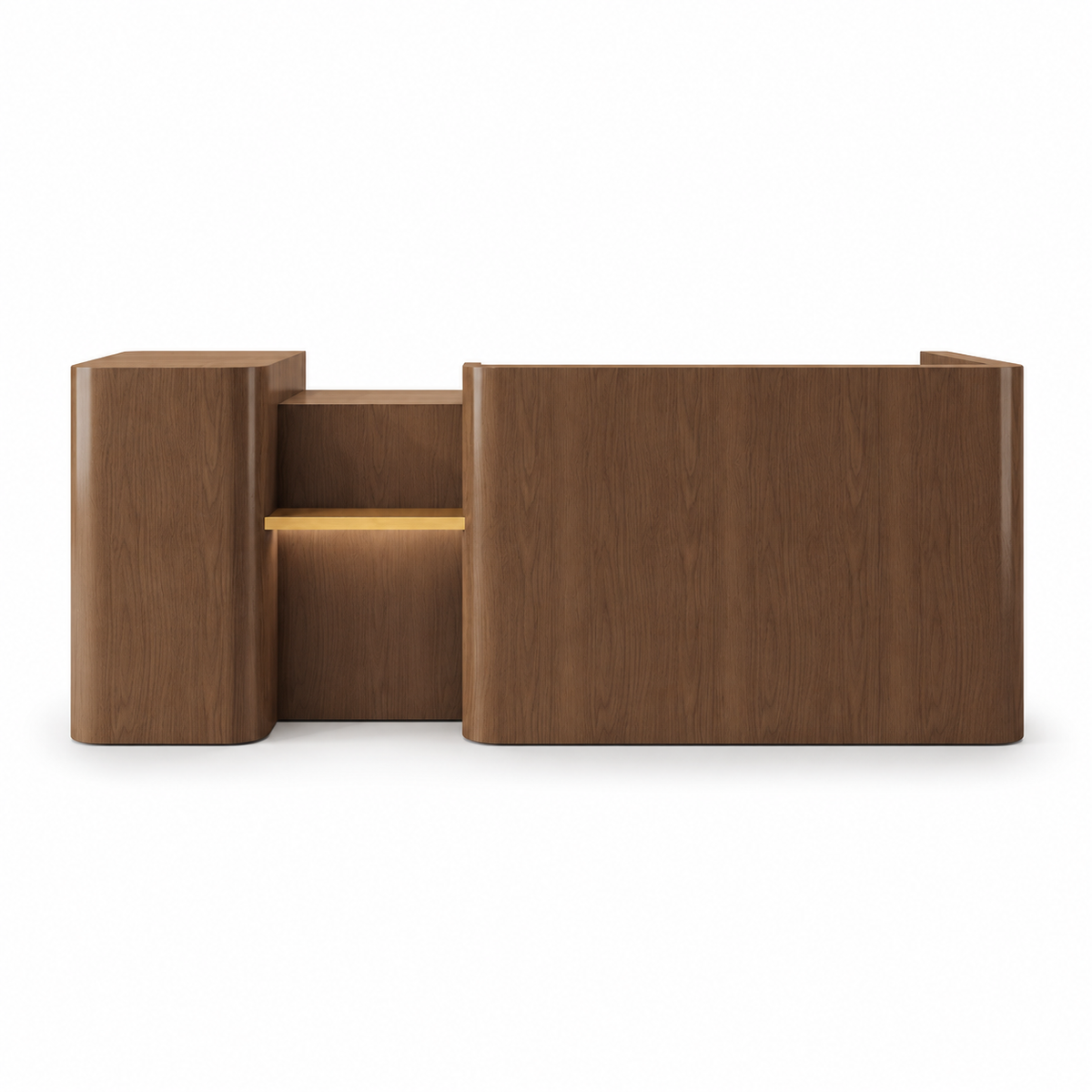 Brown reception counter - Left Type