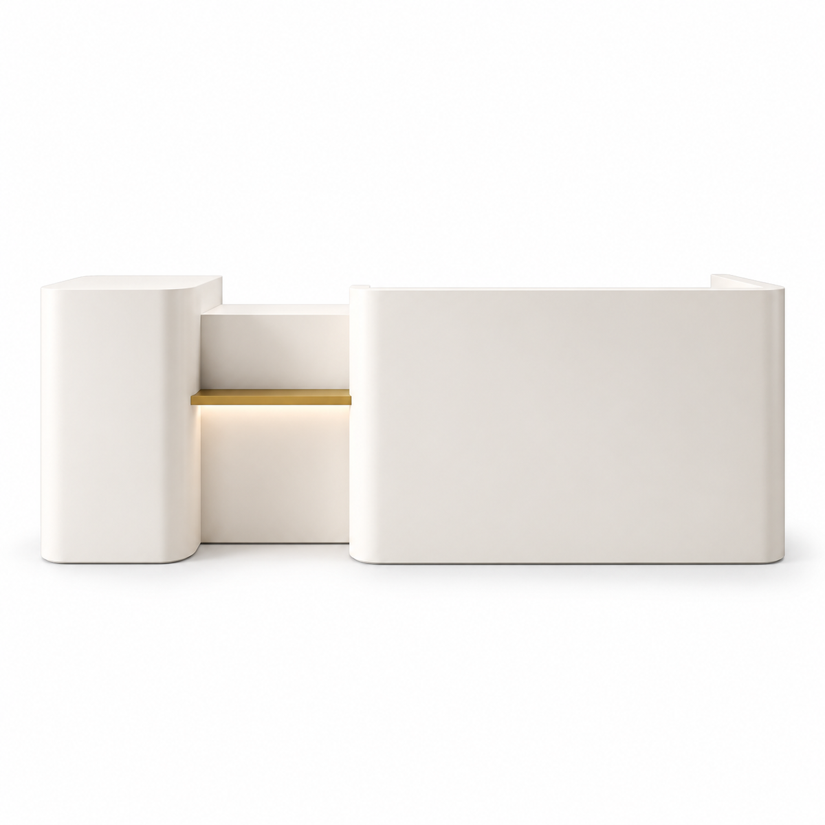 White reception counter - Left Type