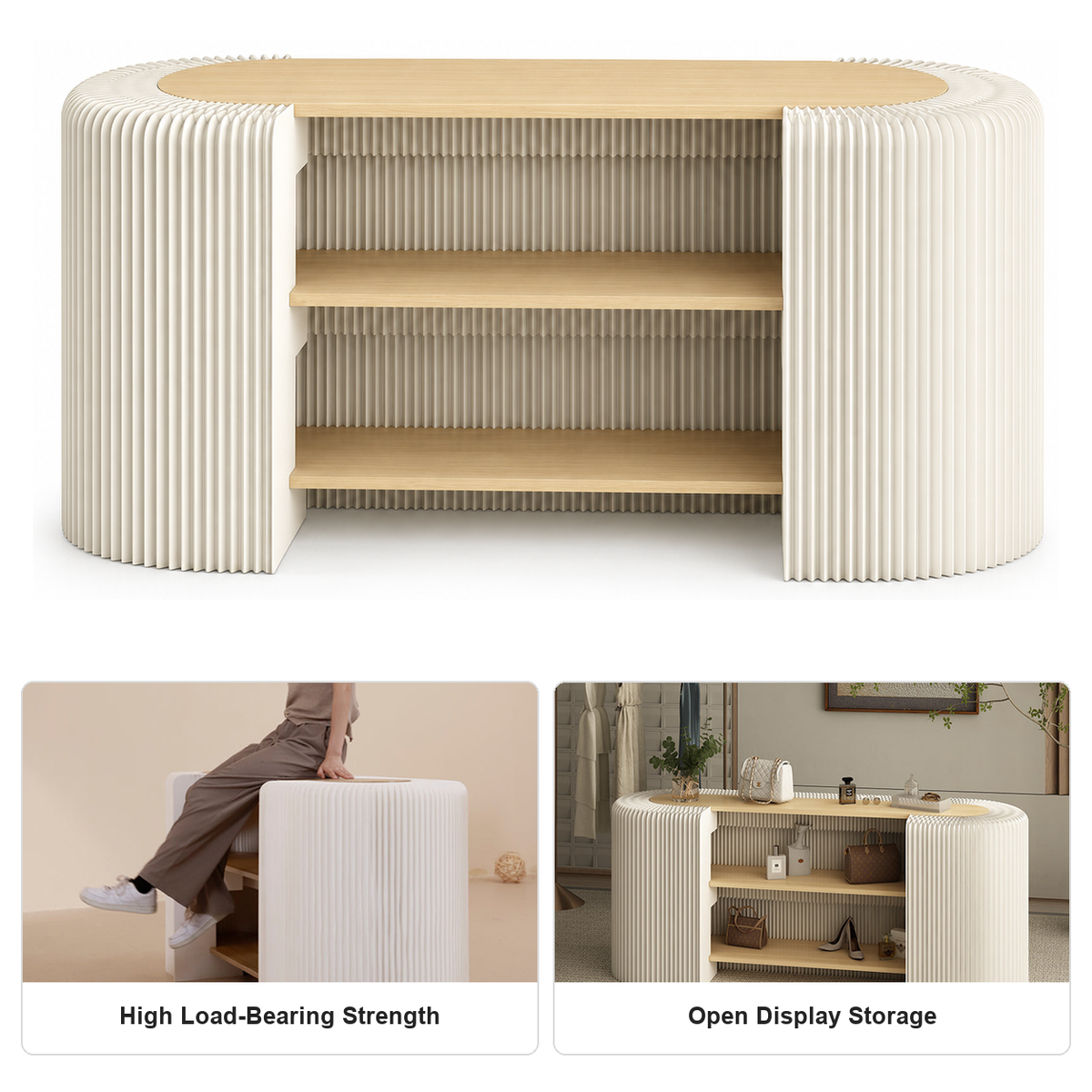 Load-Bearing Strength & Open Display Storage