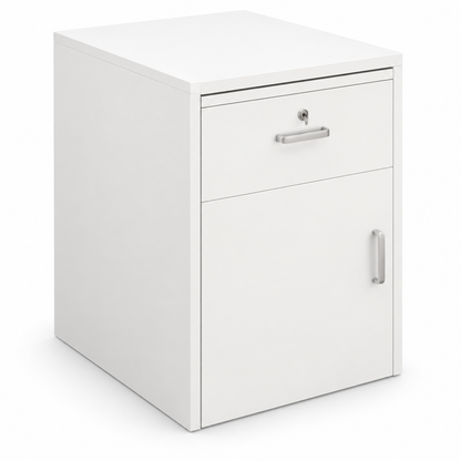 Reception Desk with Lockable Drawer & Spacious Legroom 配套柜