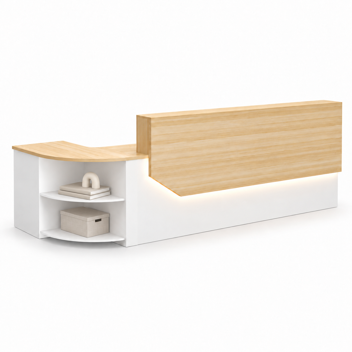 JDT-761 Front White Background — White + Maple Right Corner