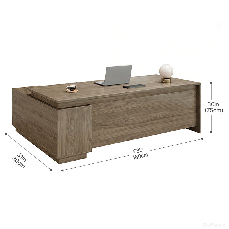 Executive Desk with Power Hub & Privacy Panel