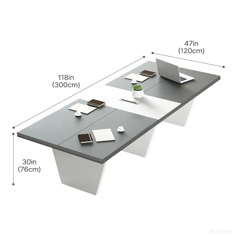 300cm Conference Table with Cable Box