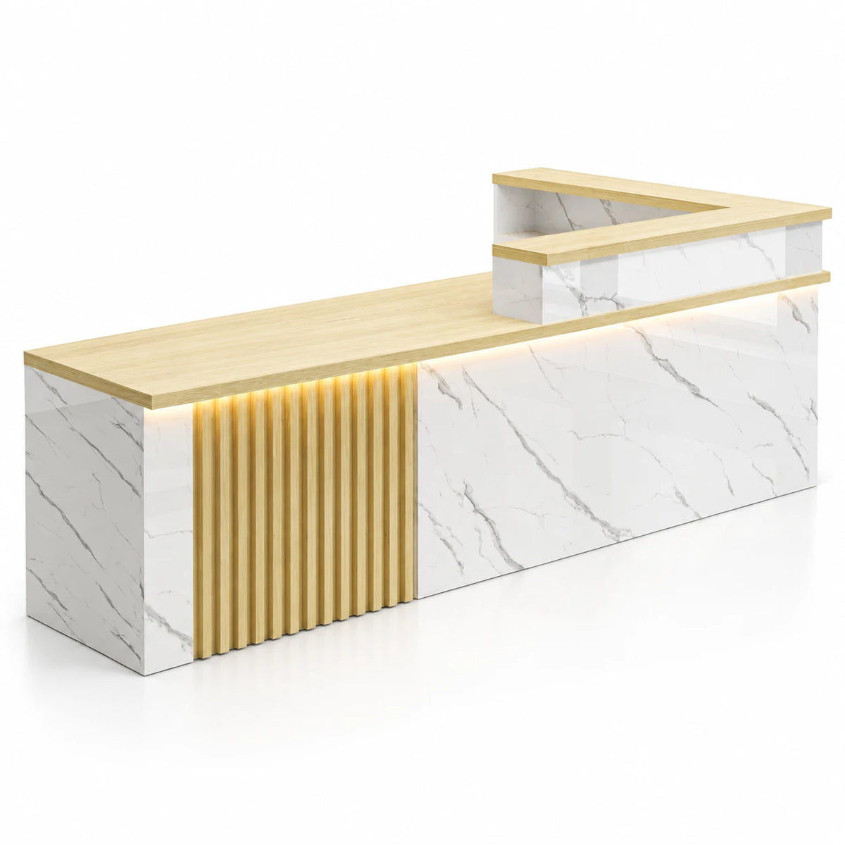 JDT-6048 Jade Marble-Look + Light Maple Left Type