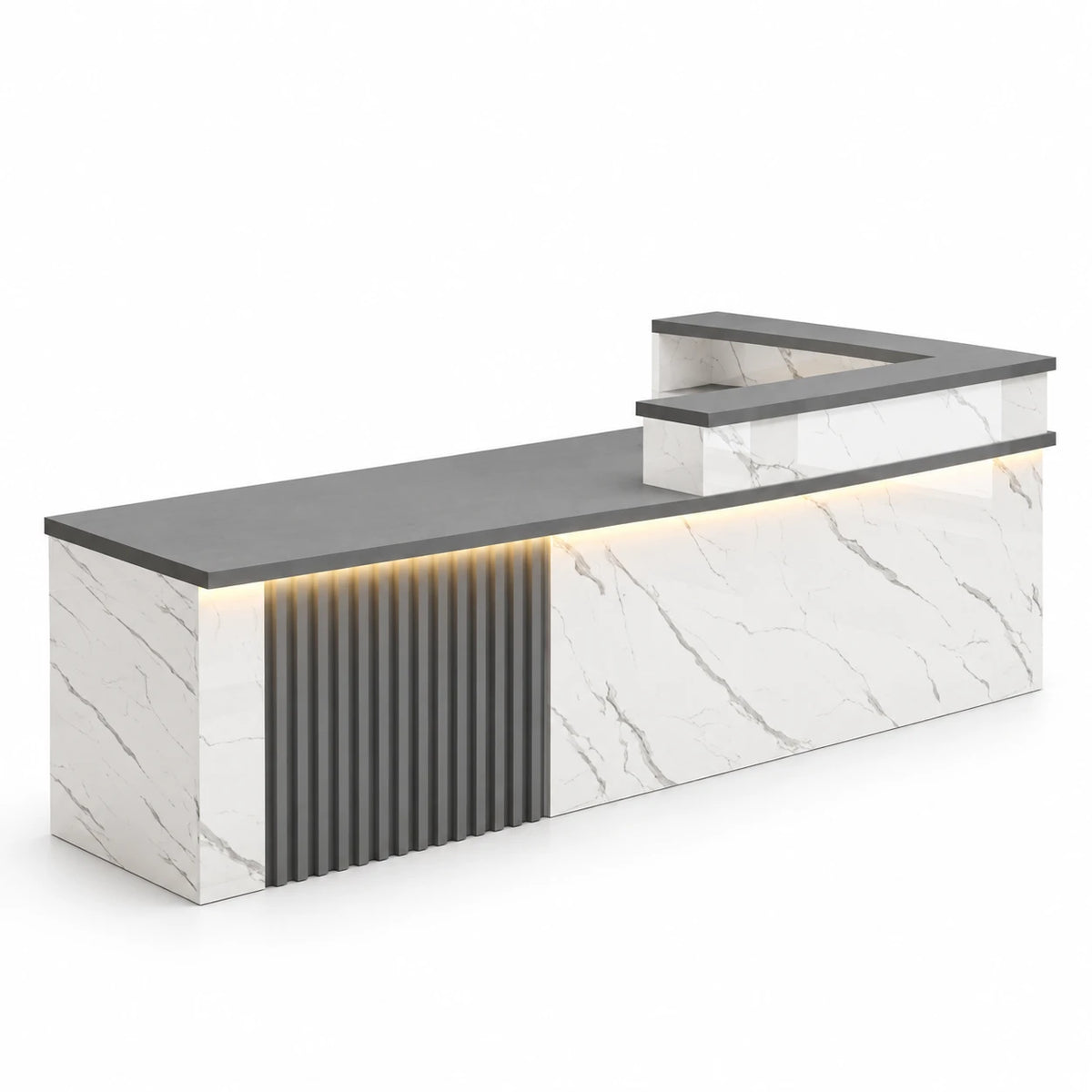 JDT-6048 Jade Marble-Look + Dark Grey Left Type