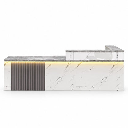 JDT-6048 Jade Marble-Look + Grey Stone-Look Left Type