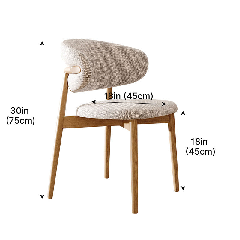 Veritas Mid-Century Solid Wood Upholstered Dining & Accent Chair