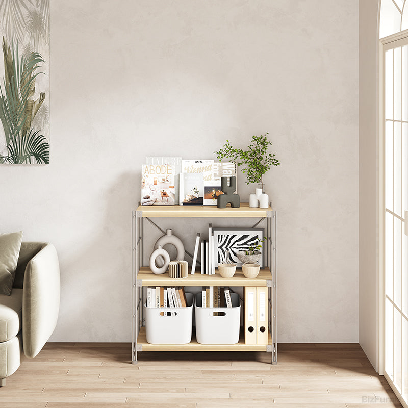 Modern Industrial Multi-Tier Bookshelf - Elevate your home organization