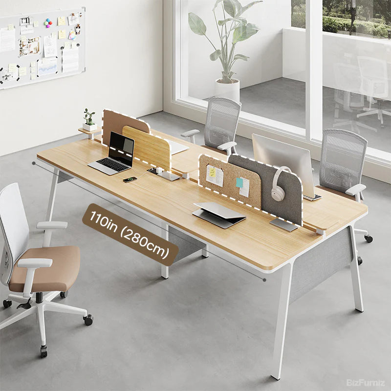 Spacious Desktop with Fabric Panel