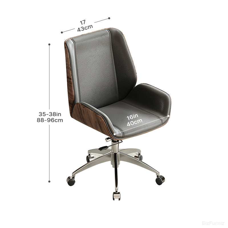 Leather Office Chair with Adjustable Height (88cm-96cm(H))