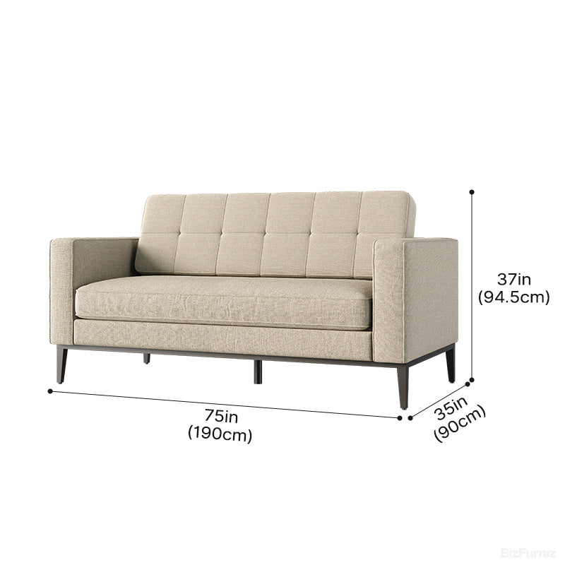190cm 3 Seater Sofa with Tufted Upholstery