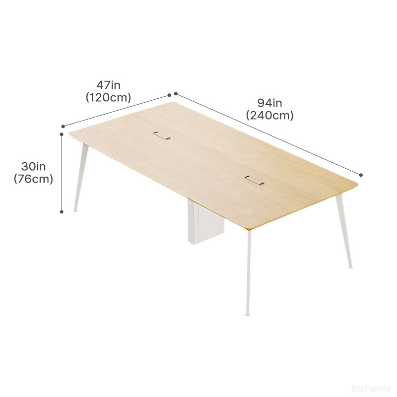 240cm Conference Table with Covered Cable Boxes