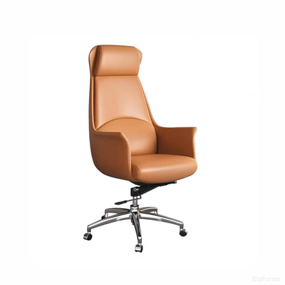 Ergonomic Leather Office Chair with Adjustable Height, Recline and Lumbar Support product view 12