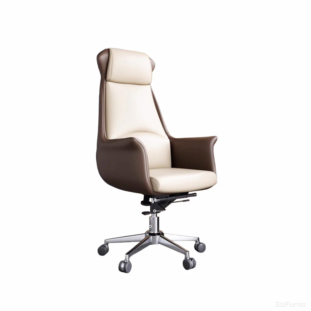 Ergonomic Leather Office Chair with Adjustable Height, Recline and Lumbar Support product view 14