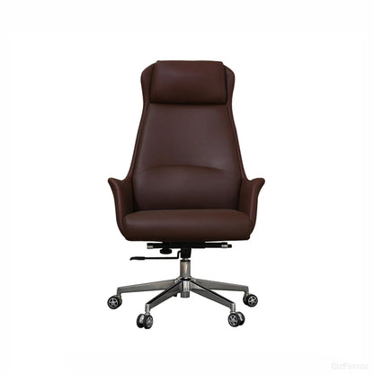 Ergonomic Leather Office Chair with Adjustable Height, Recline and Lumbar Support product view 16