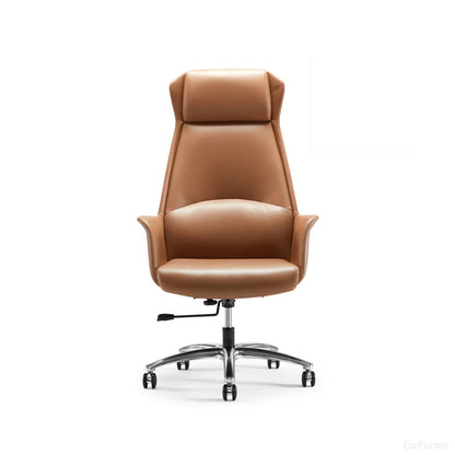 Ergonomic Leather Office Chair with Adjustable Height, Recline and Lumbar Support product view 9