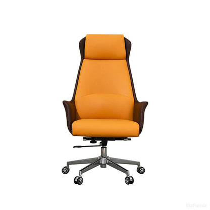 Ergonomic Leather Office Chair with Adjustable Height, Recline and Lumbar Support product view 18