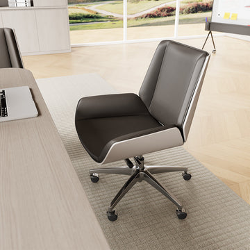 Modern Executive Ergonomic Office Chair with Contrast Stitching and Aluminum Alloy Base product view 2