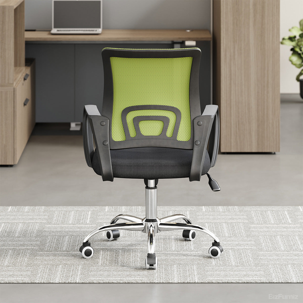 Modern Ergonomic Mesh Office Chair: Breathable Mid-Back Task Chair with Chrome Base product view 2