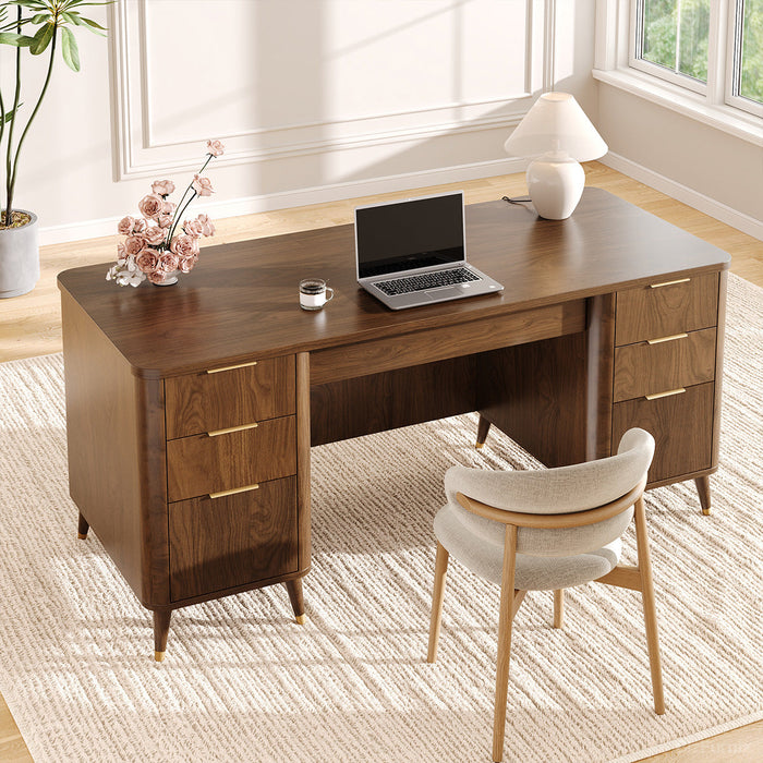 165cm Multi-Functional Office Desk with Multiple Drawers for Home Office and Study for modern office workspace