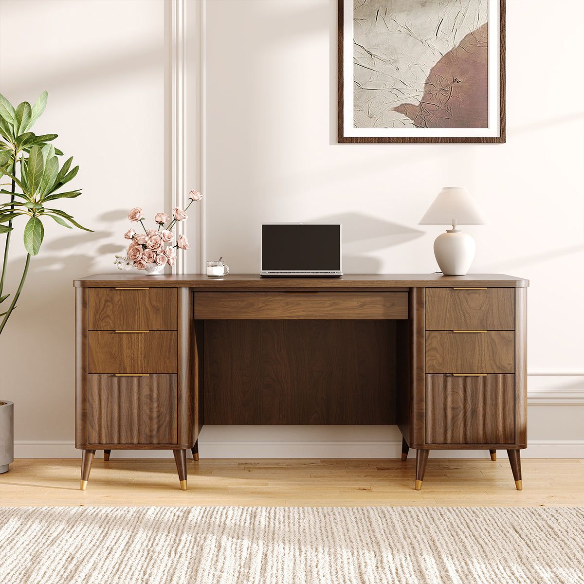 165cm Multi-Functional Office Desk with Multiple Drawers for Home Office and Study product view 3
