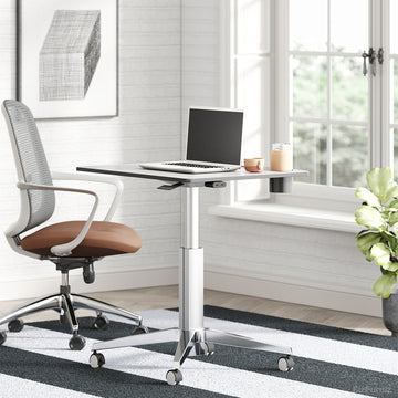 Adjustable Height Mobile Standing Desk with Wheels