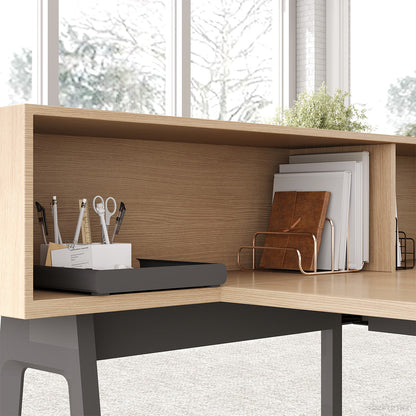 Detail of Desk End Storage Hutch for Office Supplies