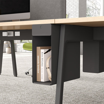 Under Desk Side Compartment Storage for Books