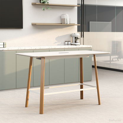 Modern Bar Height Table With Cable Management Slot