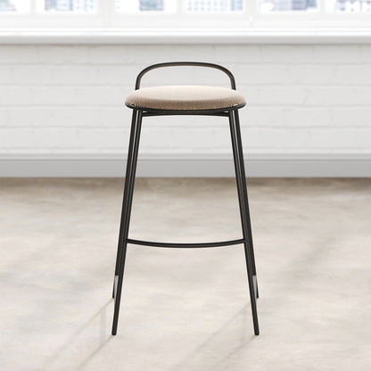 Comfortable Bar Height Stool with Backrest and Footrest for High Desks product view 5