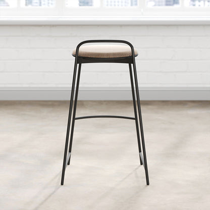 Comfortable Bar Height Stool with Backrest and Footrest for High Desks product view 4