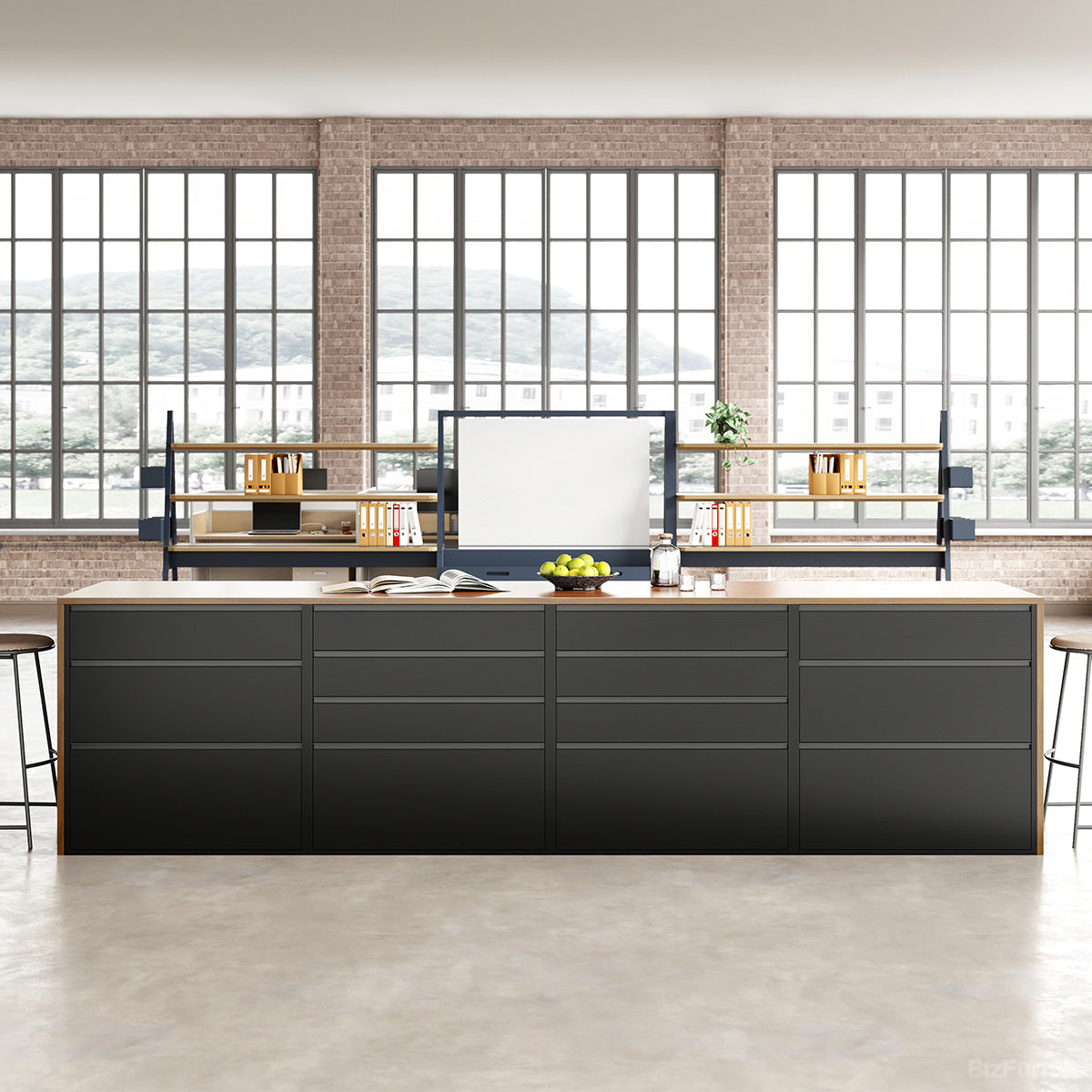 360cm(L) Modern Multi-functional Storage Cabinet with Front and Rear Access Design for Versatile Spaces product view 5