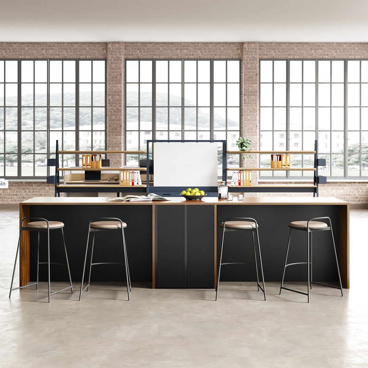 360cm(L) Modern Multi-functional Storage Cabinet with Front and Rear Access Design for Versatile Spaces product view 6
