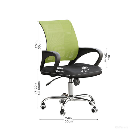 Modern Ergonomic Mesh Office Chair: Breathable Mid-Back Task Chair with Chrome Base product view 6