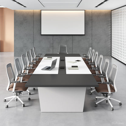 Modern Conference Table with Integrated Cable Box – Seats 6–12 product view 11
