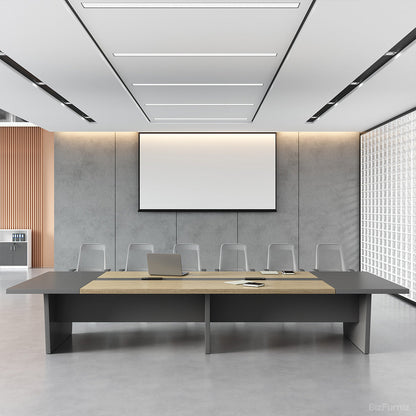 Modern Conference Table with Integrated Cable Box – Seats 6–12 product view 7