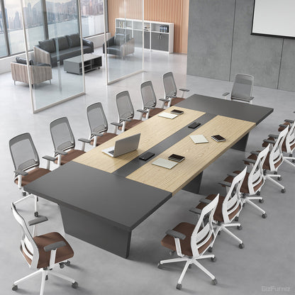 Modern Conference Table with Integrated Cable Box – Seats 6–12 product view 6