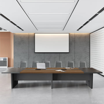 Modern Conference Table with Integrated Cable Box – Seats 6–12 product view 2