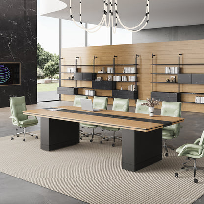 Modern Executive Conference Table with Integrated Power Management – Industrial Boardroom Table product view 2