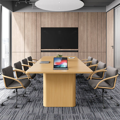 240cm Rectangular Conference Table for 6-8 People with Cable Management for Meetings and Training product view 4