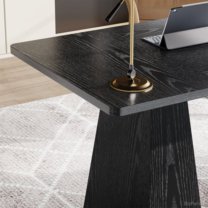 160cm Minimalist Wood Office Desk with Power Outlet for Workspaces/Home Offices product view 7