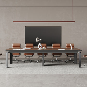 300cm Modern Conference Table with Built-In Power Rail for Meeting Rooms and Co-Working Spaces product view 2