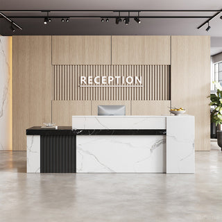Reception Desk with LED Lights & Mobile File Cabinet