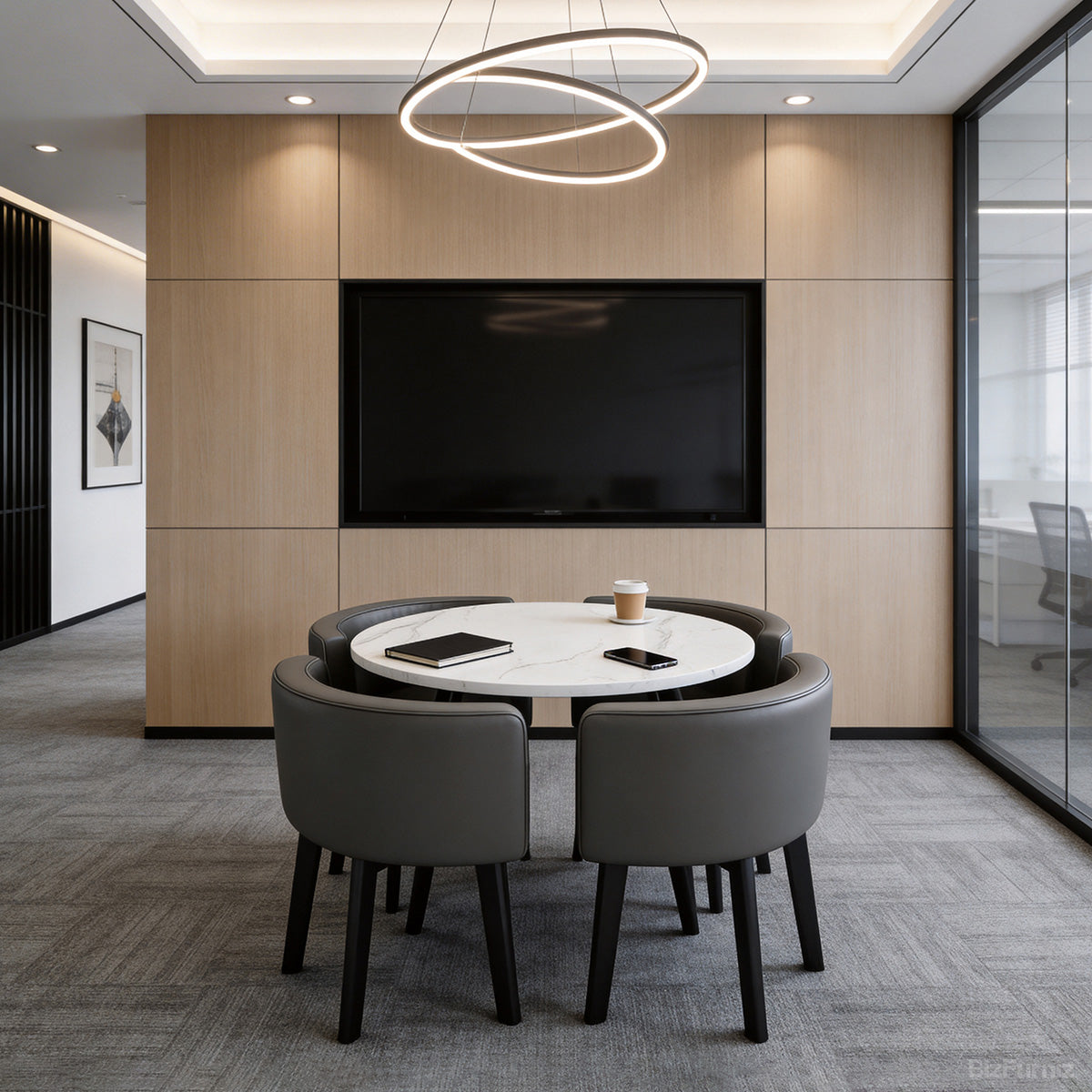 Orbit Minimalist 5-Piece Hideaway Conference Set product view 2