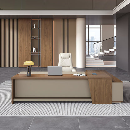 200cm(L)-shaped Executive Desk with USB Port and Reversible Cabinet product view 8