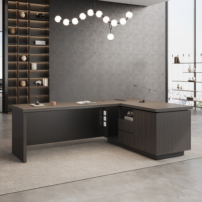 200cm(L) L-shaped Executive Desk with Cable Management and Ventilated CPU Compartment product view 4