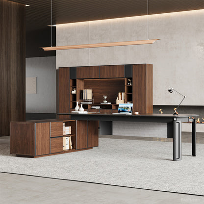 260cm Modern Executive Desk with Large Storage Side Cabinet for CEO, Manager and Executive Offices product view 4