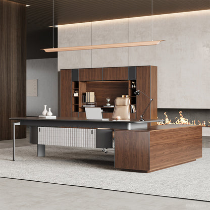260cm Modern Executive Desk with Large Storage Side Cabinet for CEO, Manager and Executive Offices product view 3