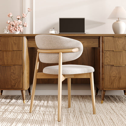 Veritas Mid-Century Solid Wood Upholstered Dining and Accent Chair product view 4